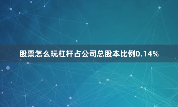 股票怎么玩杠杆占公司总股本比例0.14%