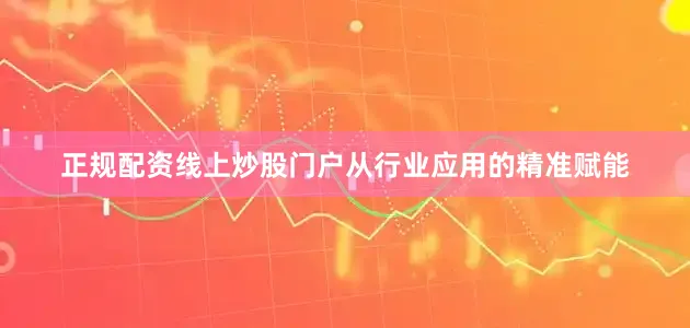 正规配资线上炒股门户从行业应用的精准赋能