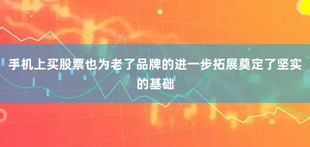 手机上买股票也为老了品牌的进一步拓展奠定了坚实的基础